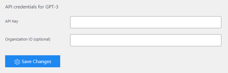 AI Assistant API key