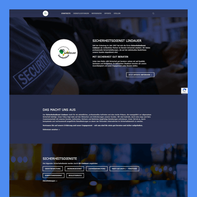 Company website Security Service Lindauer